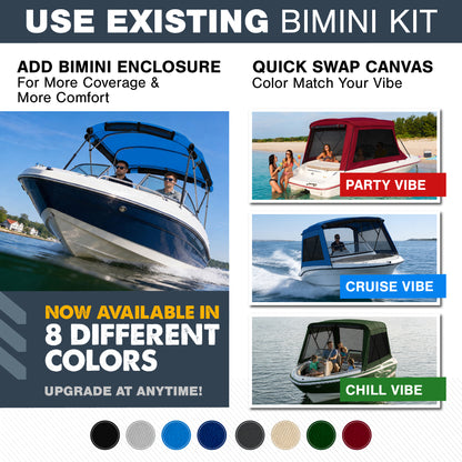 KNOX Universal 3 Bow Bimini Mesh Enclosure Only