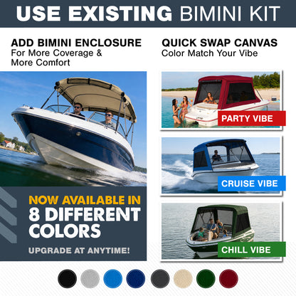 KNOX Universal 3 Bow Bimini Mesh Enclosure Only