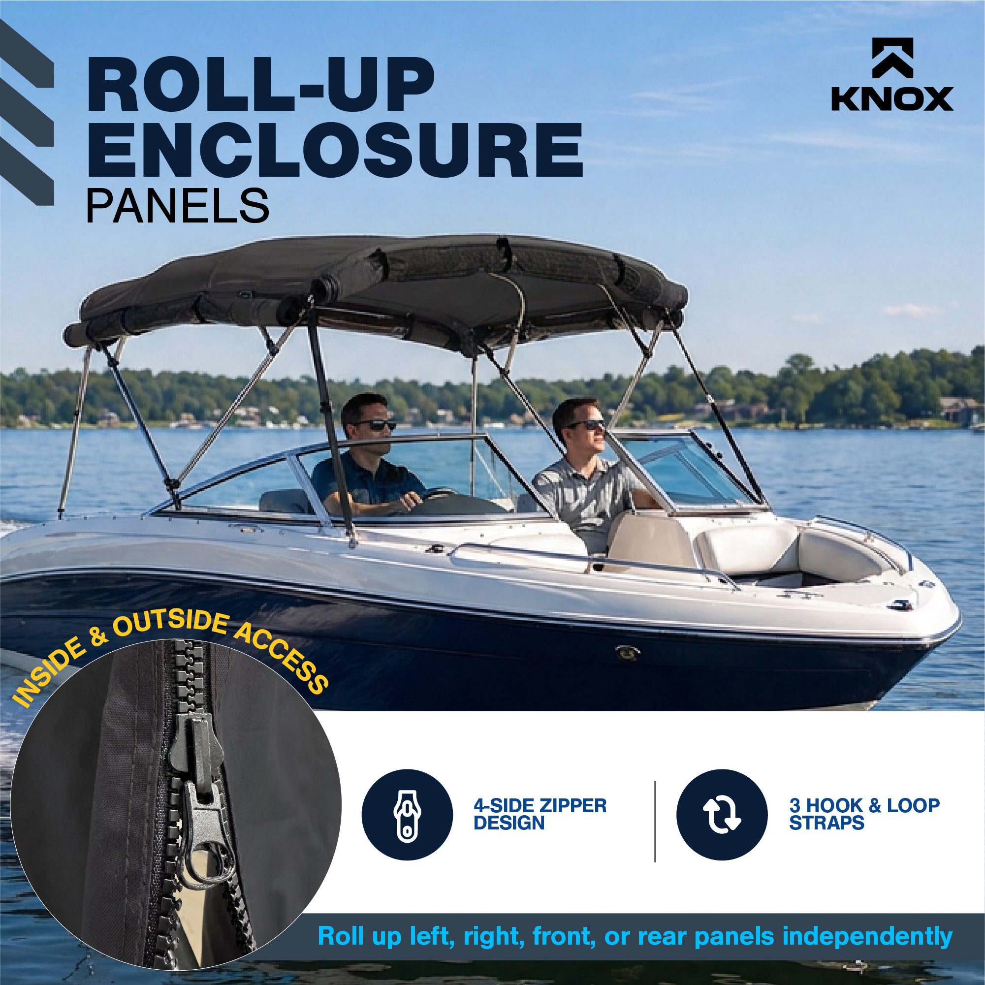 KNOX Universal 4 Bow Bimini Mesh Enclosure Only