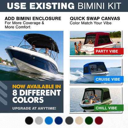 KNOX Universal 4 Bow Bimini Mesh Enclosure Only