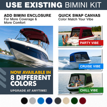 KNOX Universal 4 Bow Bimini Mesh Enclosure Only
