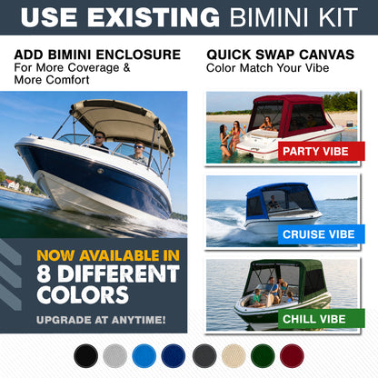 KNOX Universal 4 Bow Bimini Mesh Enclosure Only