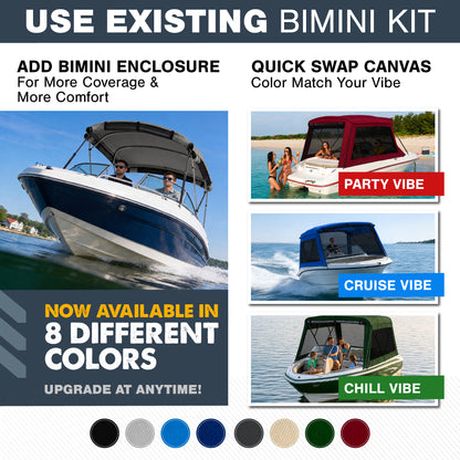 KNOX Universal 4 Bow Bimini Mesh Enclosure Only