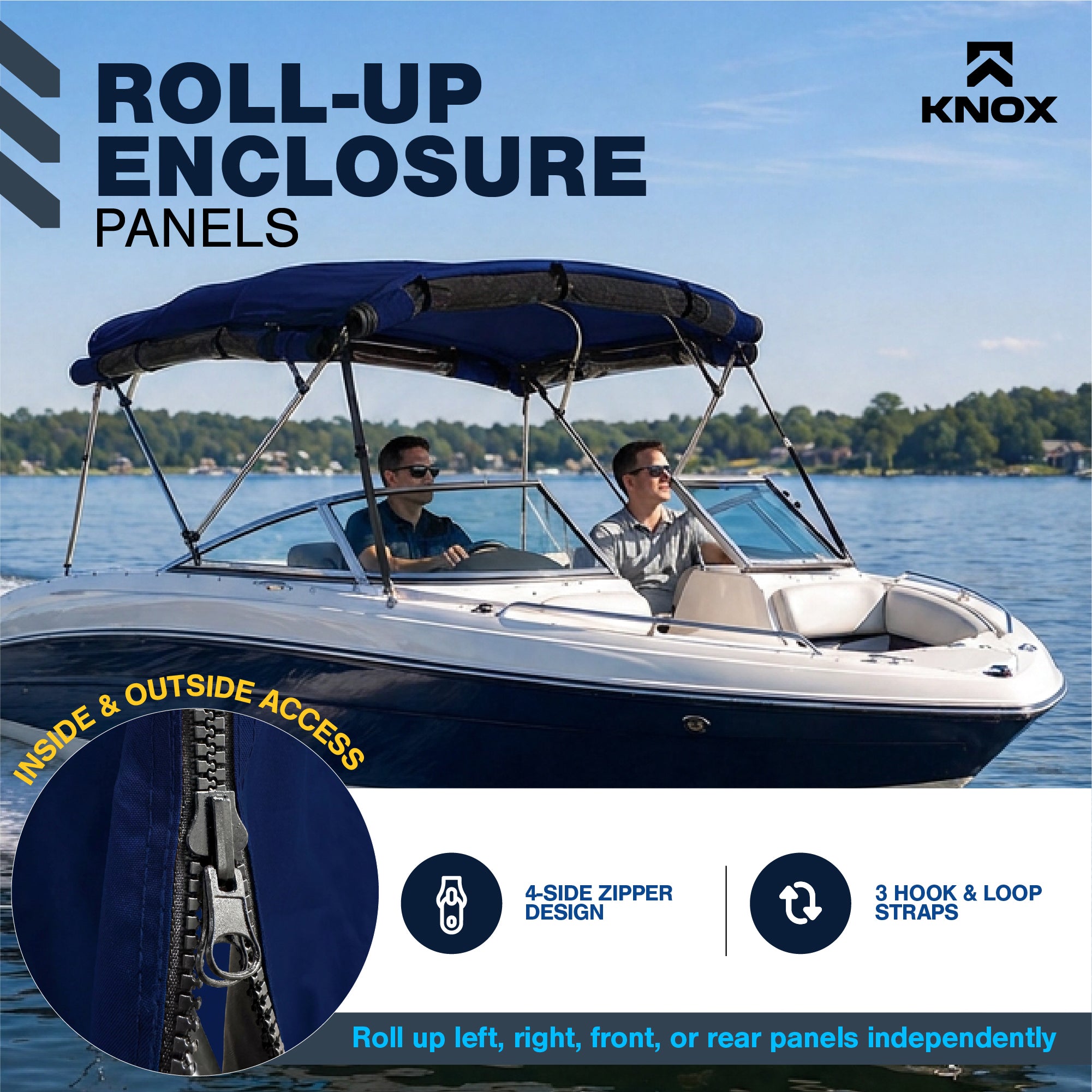 KNOX Universal 4 Bow Bimini Mesh Enclosure Only