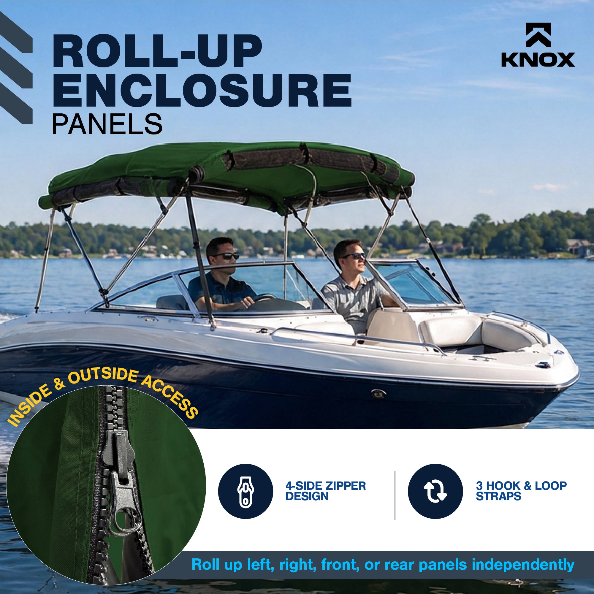 KNOX Universal 4 Bow Bimini Mesh Enclosure Only