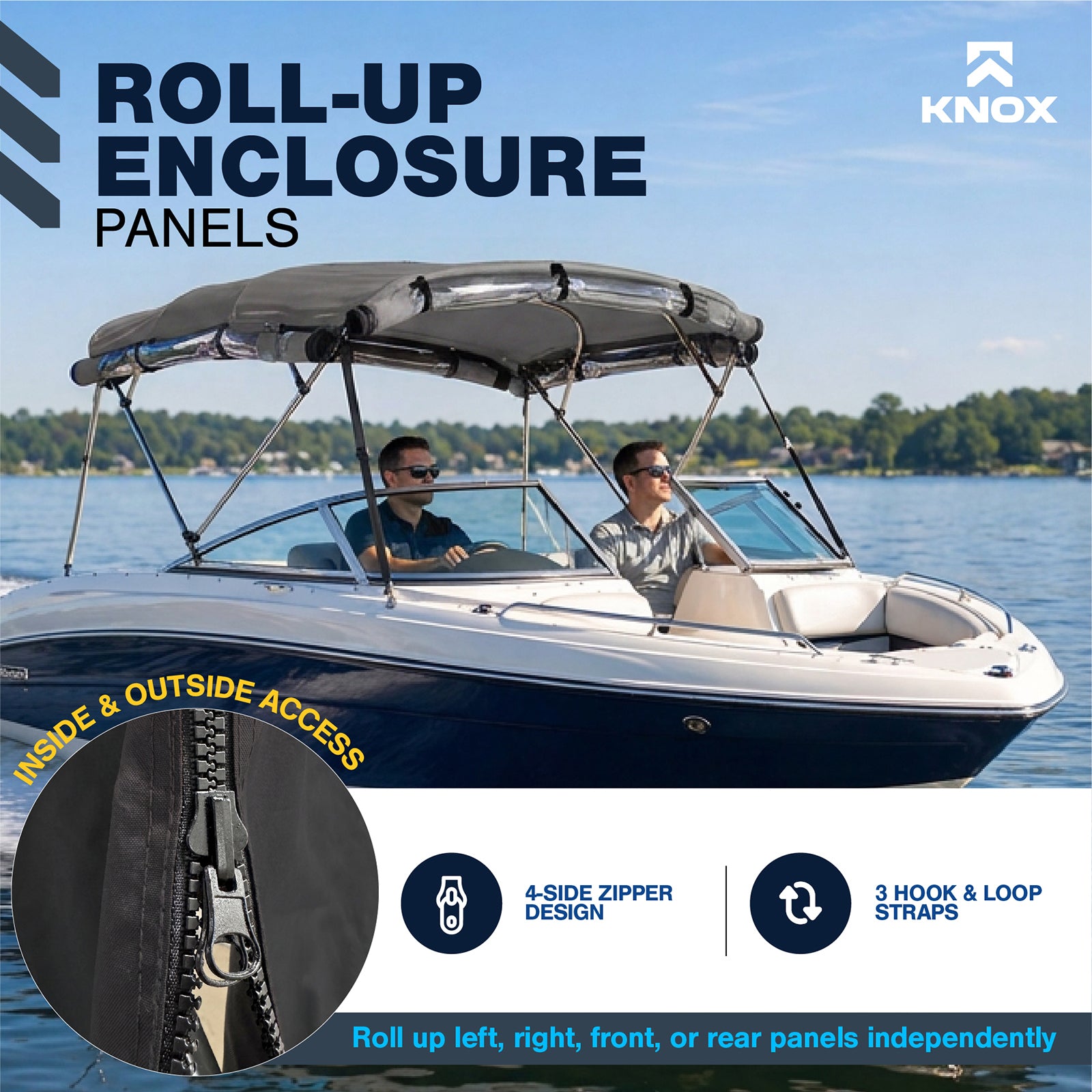 KNOX Universal 4 Bow Bimini Enclosure Only